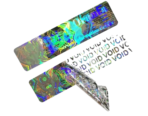 Holographic security label example