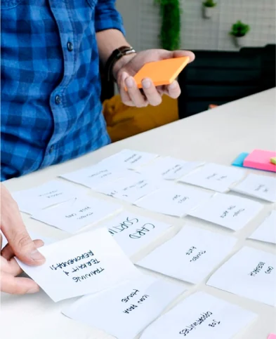 Brand strategy and identity planning materials